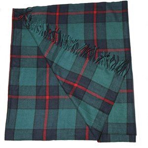Gap Wide Long Scarf Tartan Plaid Acrylic Men's